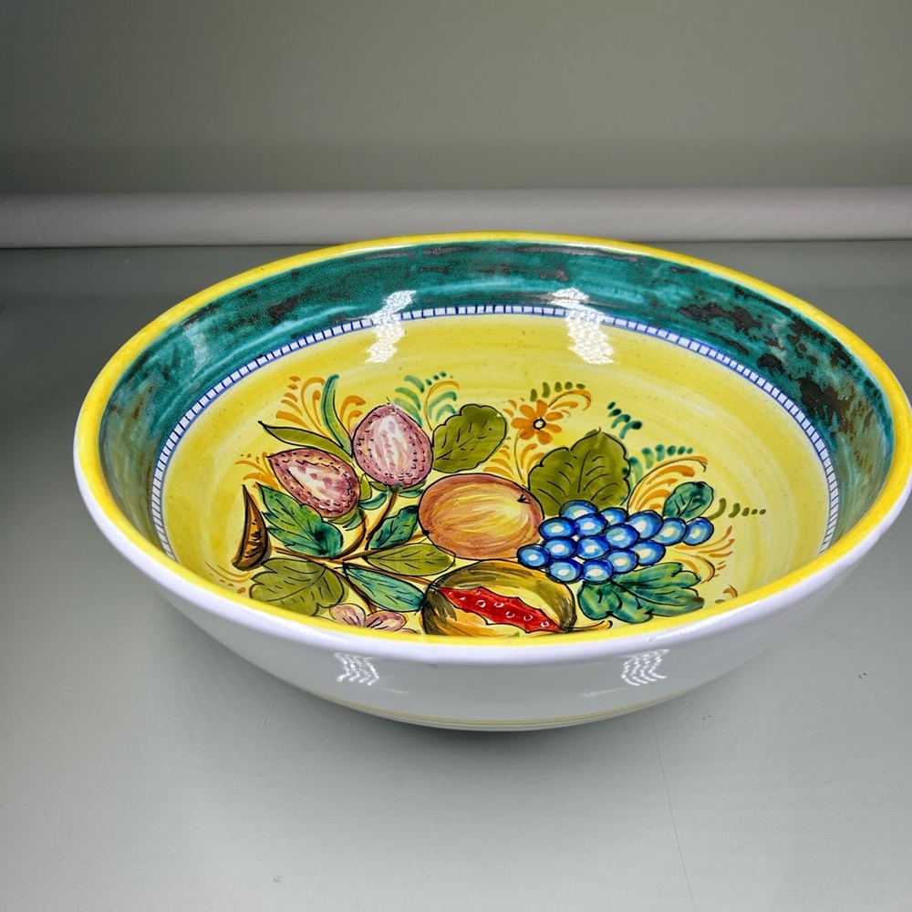 DERUTA ITALIAN POTTERY 12" BIG PASTA SALAD BOWL